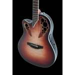 Ovation E-Acoustic Guitar Celebrity Elite Plus Mid Cutaway, Ruby Burst, Lefthanded