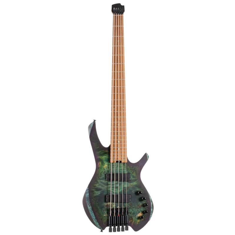 Cort Artisan Space 5 Star Dust Green, 5-String Bass - Image 6