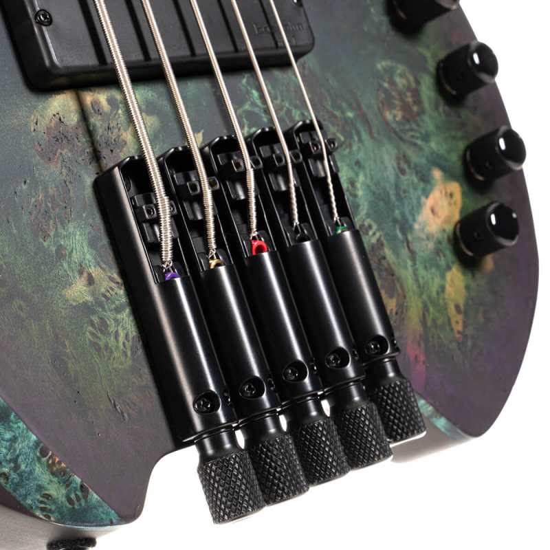 Cort Artisan Space 5 Star Dust Green, 5-String Bass - Image 4