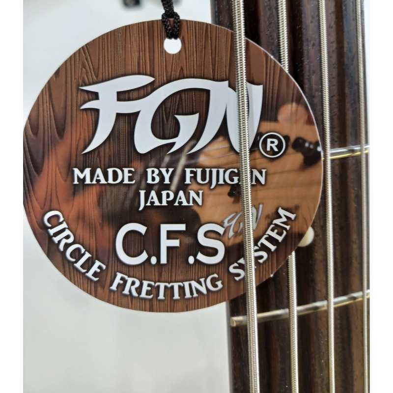 FGN Guitars BMJ2-R 4-String Bass, Transparent Blue Burst - Image 15