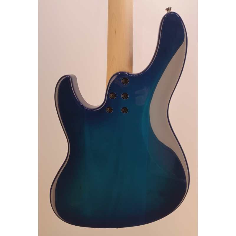 FGN Guitars BMJ2-R 4-String Bass, Transparent Blue Burst - Image 19