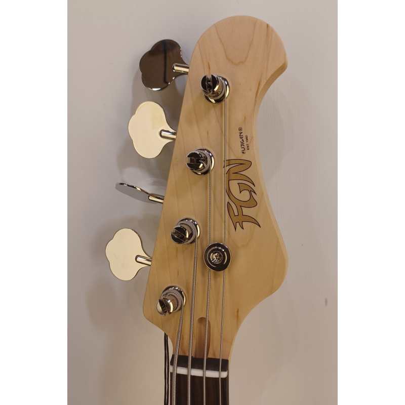 FGN Guitars BMJ2-R 4-String Bass, Transparent Blue Burst - Image 6