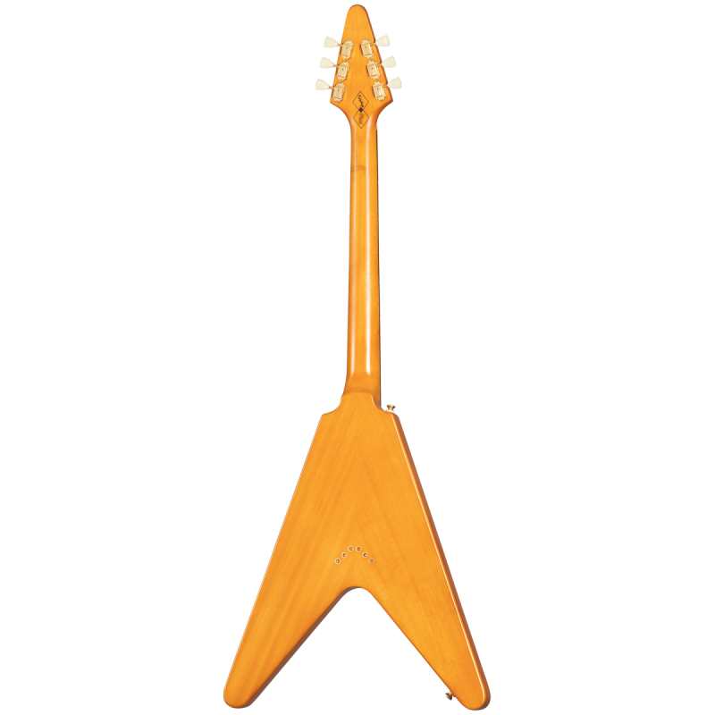 Epiphone Inspired by Gibson Custom 1958 Korina Flying V with Hardcase (IGCKFVWANAGH1) - Image 5