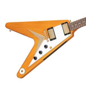 Epiphone Inspired by Gibson Custom 1958 Korina Flying V with Hardcase (IGCKFVWANAGH1)