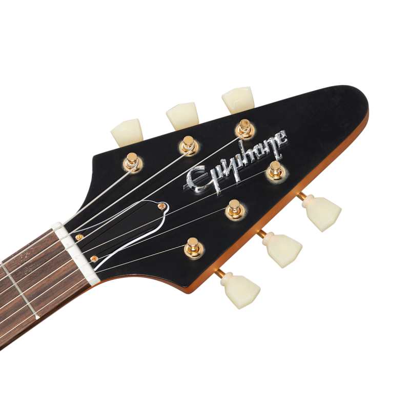 Epiphone Inspired by Gibson Custom 1958 Korina Flying V with Hardcase (IGCKFVWANAGH1) - Image 2