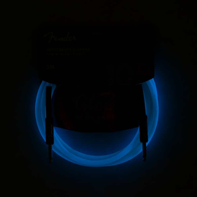 Fender Professional Glow in the Dark Cable, Blue, 10ft (3M) - LAST ONE! - Image 2
