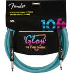 Fender Professional Glow in the Dark Cable, Blue, 10ft (3M) - LAST ONE!