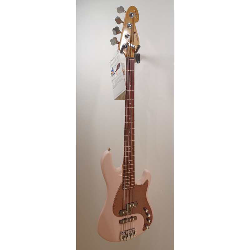 Sandberg California V 4-String, Soft Aged Shell Pink Finish - Image 8