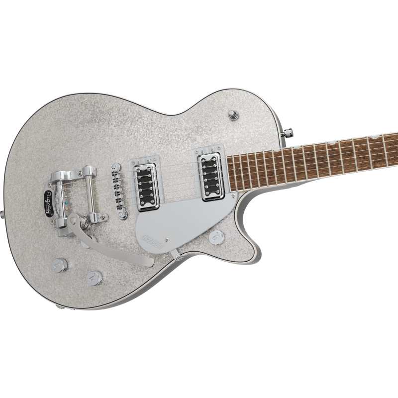 Gretsch G5230T Electromatic Sparkle Jet FT Single-Cut with Bigsby, Silver Sparkle - Image 7