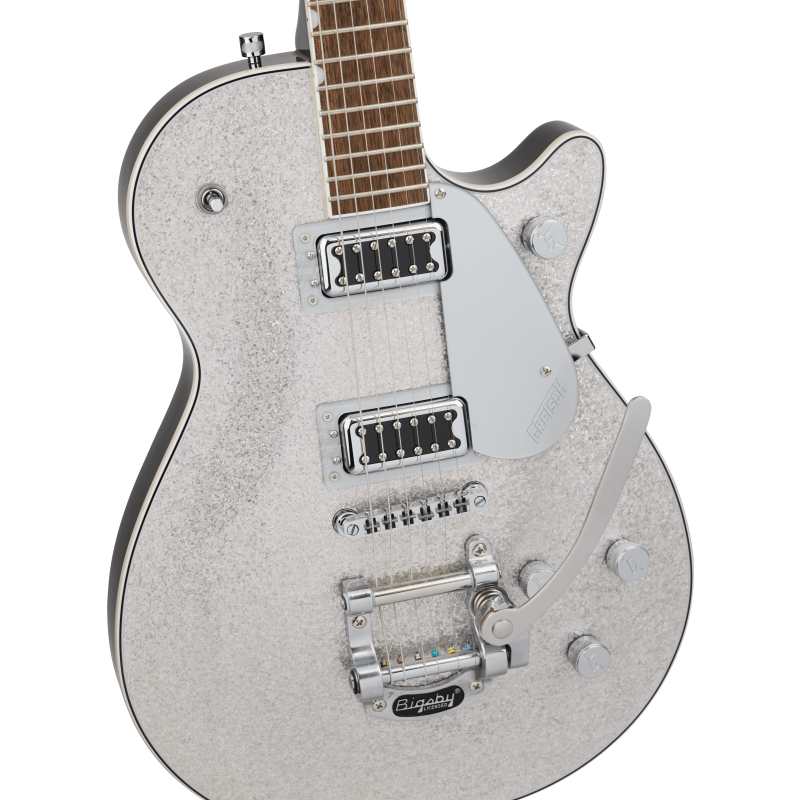 Gretsch G5230T Electromatic Sparkle Jet FT Single-Cut with Bigsby, Silver Sparkle