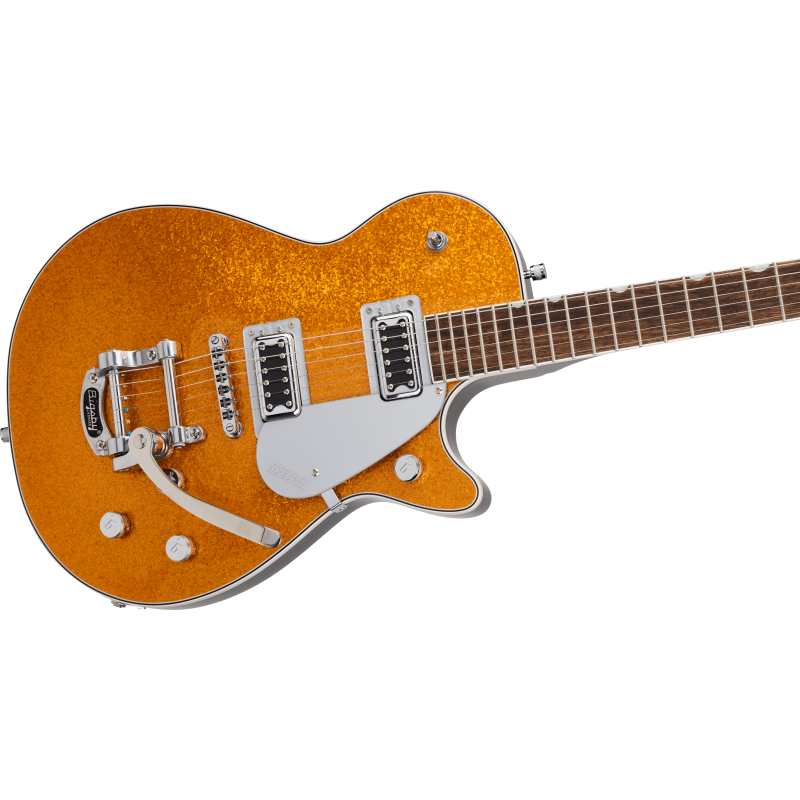 Gretsch G5230T Electromatic Sparkle Jet FT Single-Cut with Bigsby, Gold Sparkle - Image 6