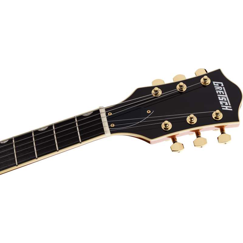 Gretsch Electromatic LTD Flame Okoume Broadkaster Double-Cut with Bigsby, Roundup Orange - Image 4
