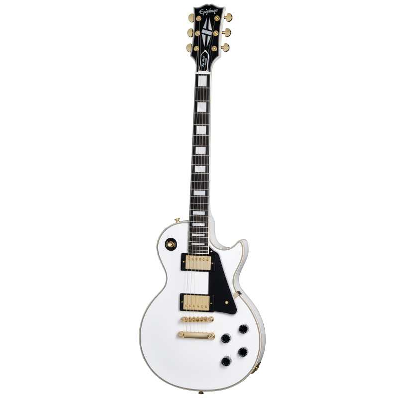 Epiphone Inspired By Gibson Custom Les Paul Custom Alpine White (ECLPCAWGH1) - Image 6