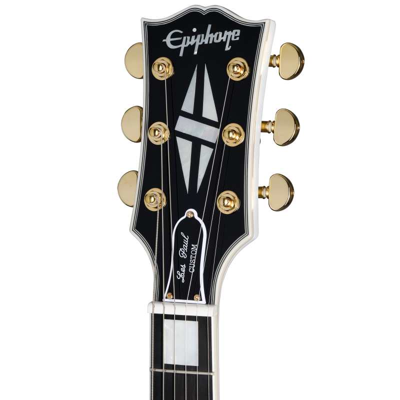 Epiphone Inspired By Gibson Custom Les Paul Custom Alpine White (ECLPCAWGH1) - Image 7