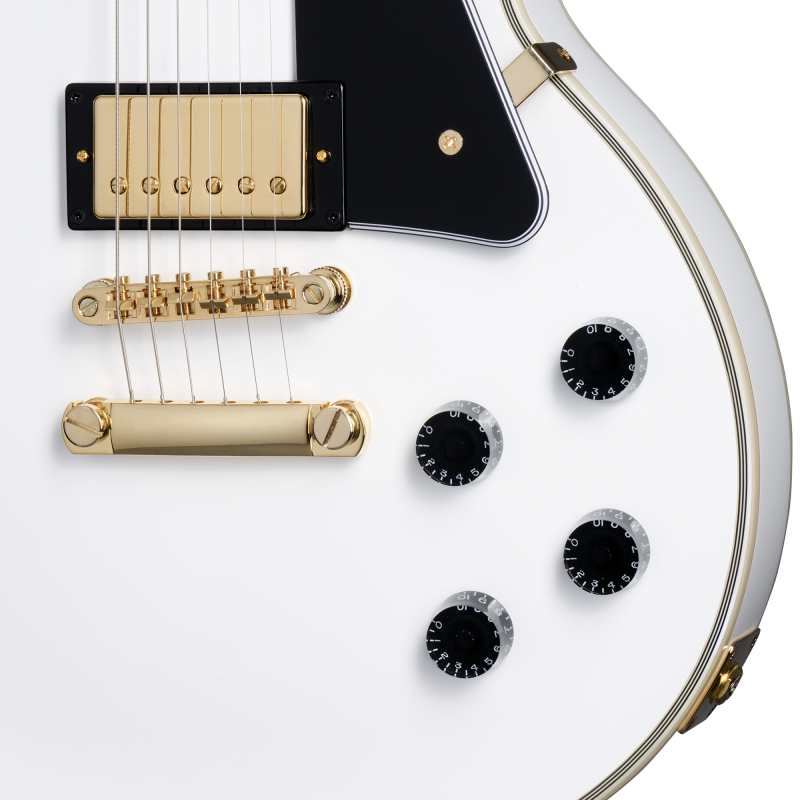 Epiphone Inspired By Gibson Custom Les Paul Custom Alpine White (ECLPCAWGH1) - Image 3
