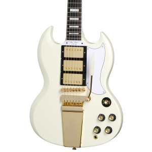 Epiphone 1963 Les Paul SG Custom with Maestro Vibrola, Classic White