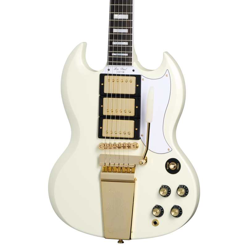 Epiphone 1963 Les Paul SG Custom with Maestro Vibrola, Classic White