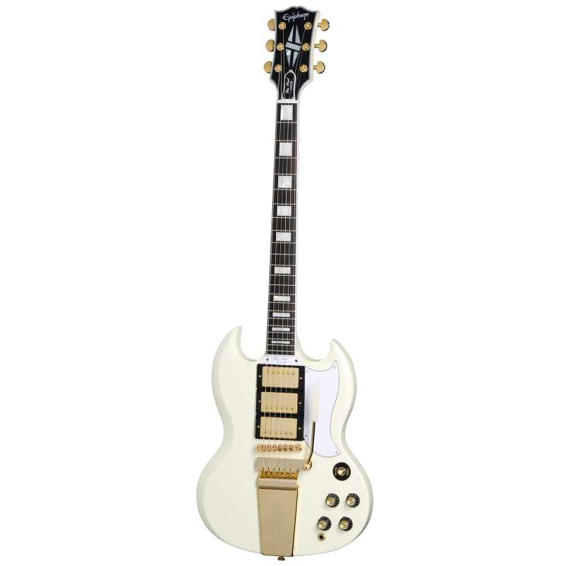 Epiphone 1963 Les Paul SG Custom with Maestro Vibrola, Classic White - Image 7
