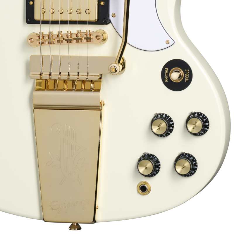 Epiphone 1963 Les Paul SG Custom with Maestro Vibrola, Classic White - Image 4