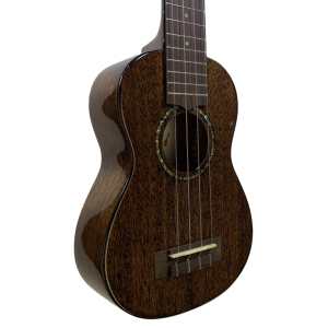 UMA UK20SS BK Solid Mahogany Soprano Ukulele With Bag