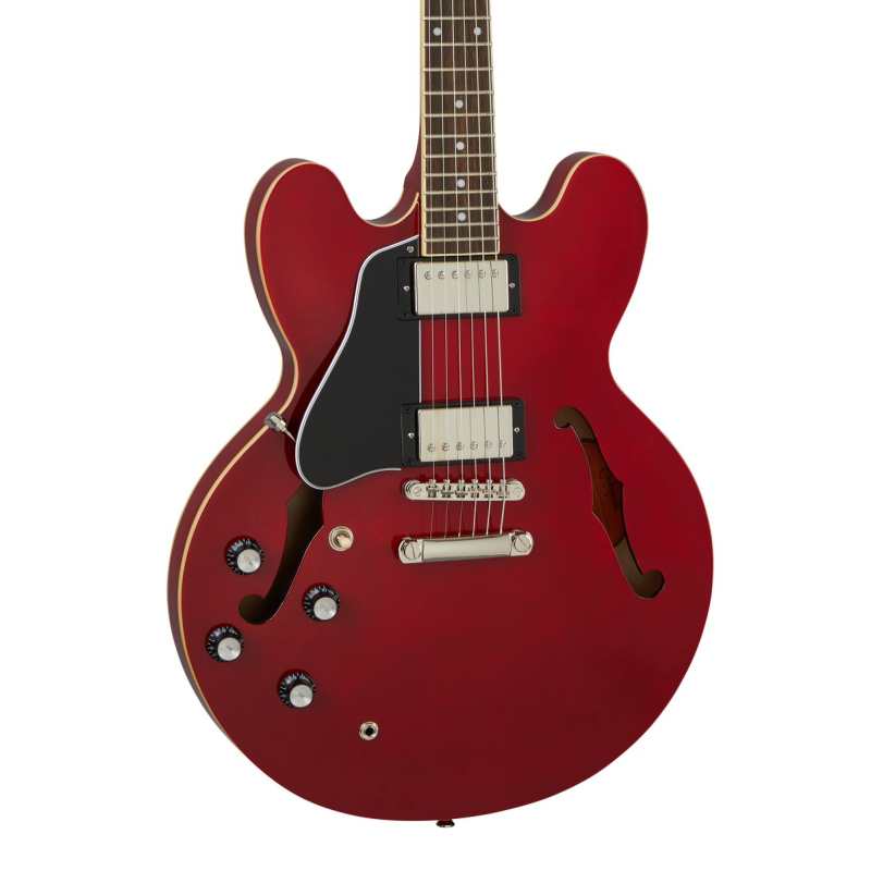 Epiphone Inspired By Gibson ES335 Double-cut Semi-hollow Body Electric Guitar in Cherry Finish, LEFTHANDED (EIES335LCHNH1)
