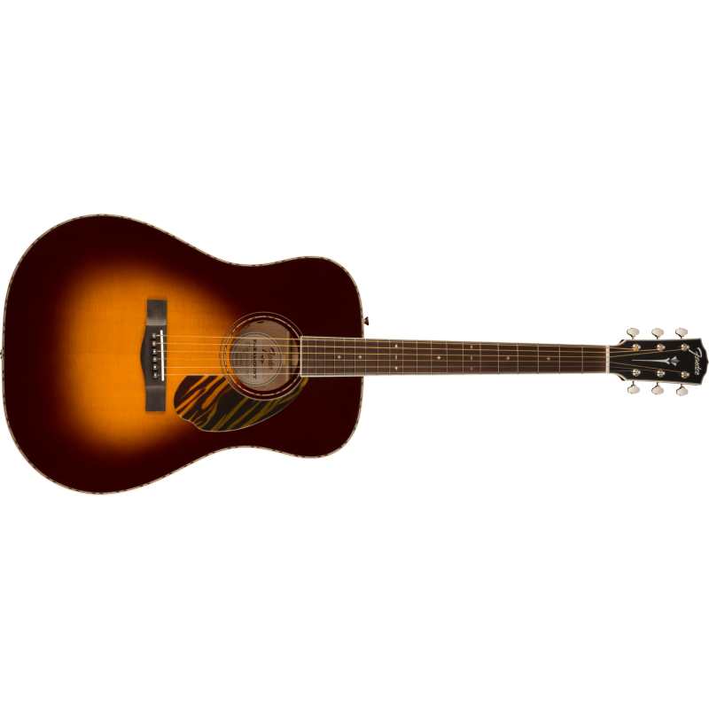 Fender PD-220E Dreadnought, 3-Color Vintage Sunburst (0970310303) PD220E - Image 3