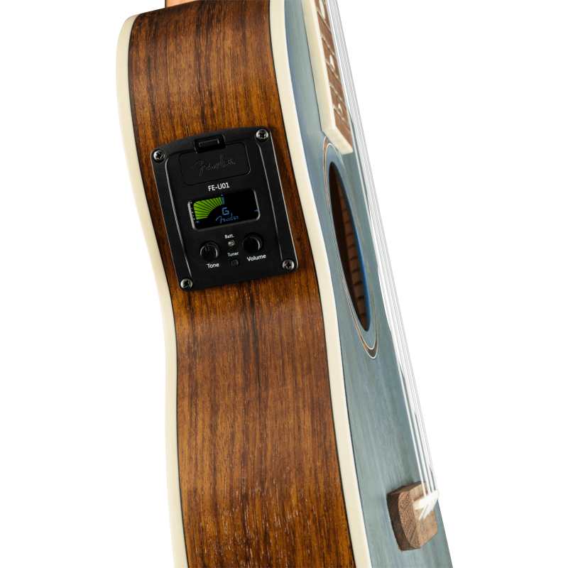 Fender Dhani Harrison Uke, Turquoise 0971752197 (Dani) - Image 7