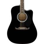 Fender FA-125CE Electro-Acoustic Dreadnought, Black (0972713506) FA125CE