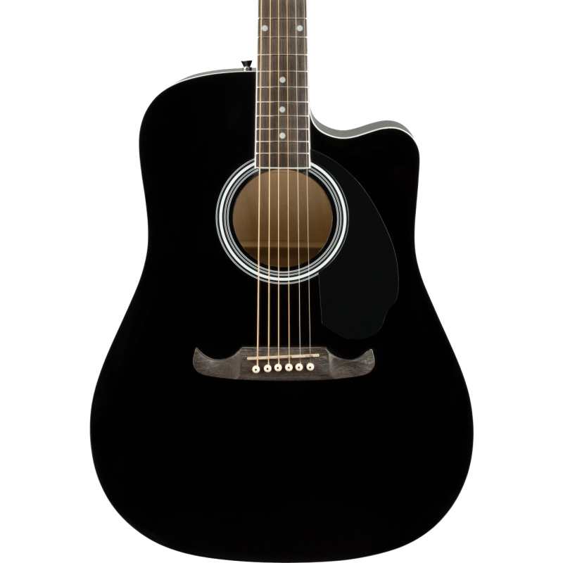Fender FA-125CE Electro-Acoustic Dreadnought, Black (0972713506) FA125CE