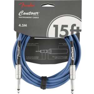 Fender Contour 15' Cable, Lake Placid Blue (0990571002)
