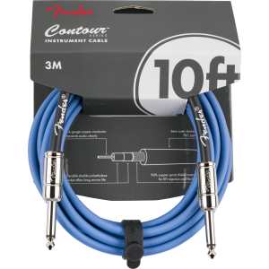 Fender Contour 10' Cable, Lake Placid Blue (0990571102)