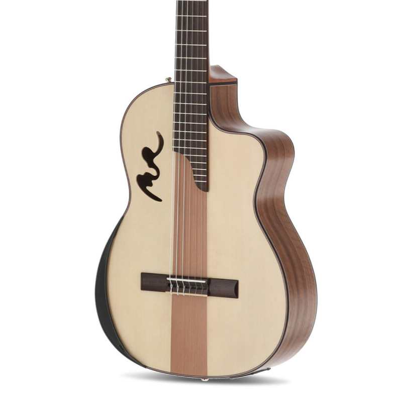 Manuel Rodriguez Café Cortado E-Acoustic Classical Guitar Curly Walnut (501464)