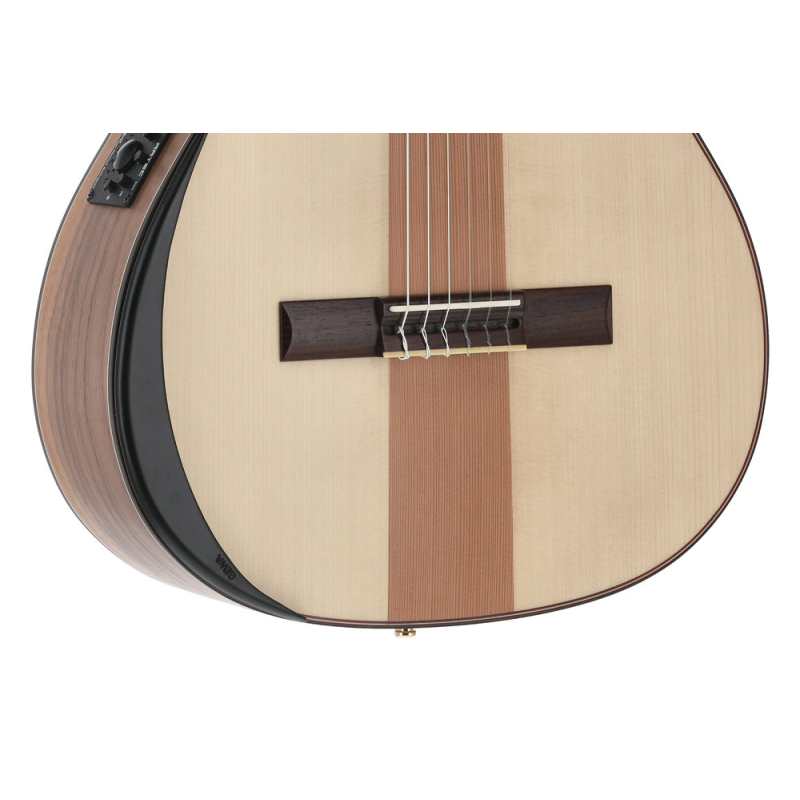 Manuel Rodriguez Café Cortado E-Acoustic Classical Guitar Curly Walnut (501464) - Image 3