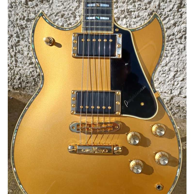 Yamaha SG3000 Custom, Gold Metalflake, Secondhand, Circa 2009 - Image 9