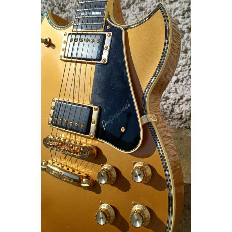 Yamaha SG3000 Custom, Gold Metalflake, Secondhand, Circa 2009 - Image 12