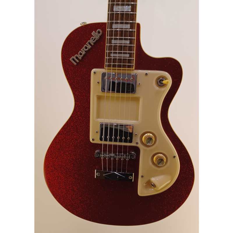 Italia Maranello Classic Electric Guitar, Red Sparkle, Secondhand - Image 8