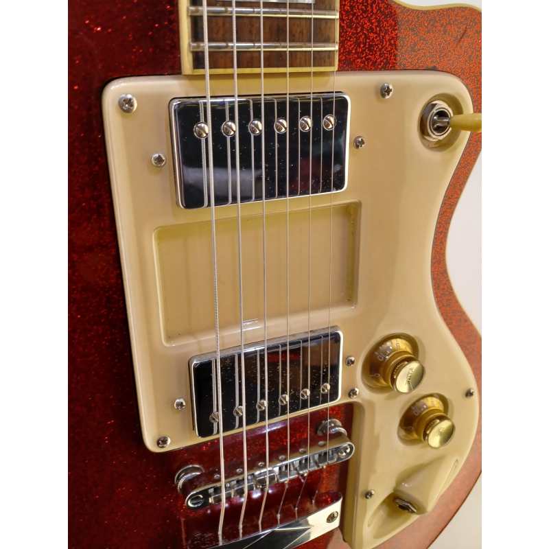 Italia Maranello Classic Electric Guitar, Red Sparkle, Secondhand - Image 11