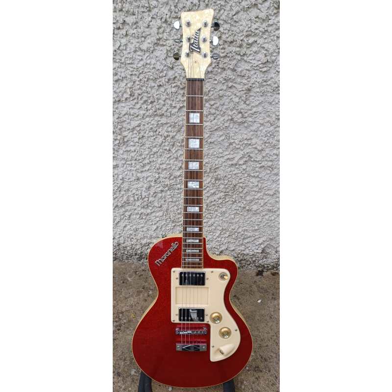 Italia Maranello Classic Electric Guitar, Red Sparkle, Secondhand - Image 20