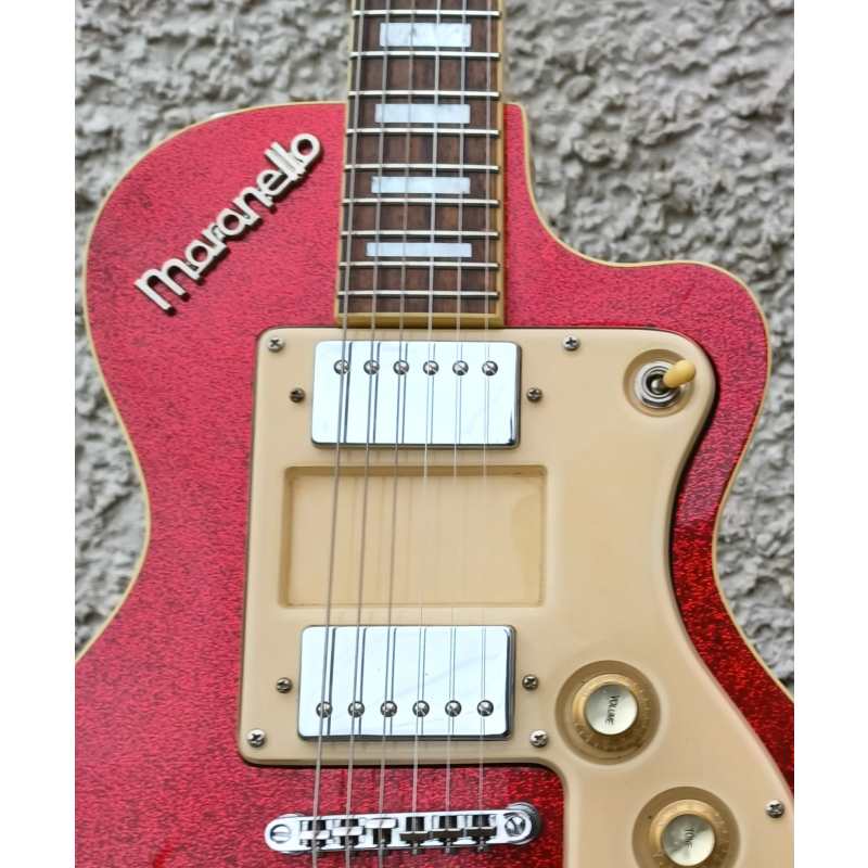 Italia Maranello Classic Electric Guitar, Red Sparkle, Secondhand - Image 2