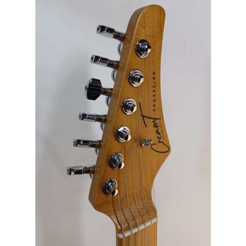 Cream T Custom Shop Crossfire Standard HH with Guitar X Pick-up Swapping, Vintage White - Image 5