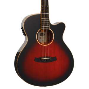 Tanglewood TW4TLCEAVB Winterleaf Thinline Super Folk Electro Acoustic, Autumn Vintage Burst