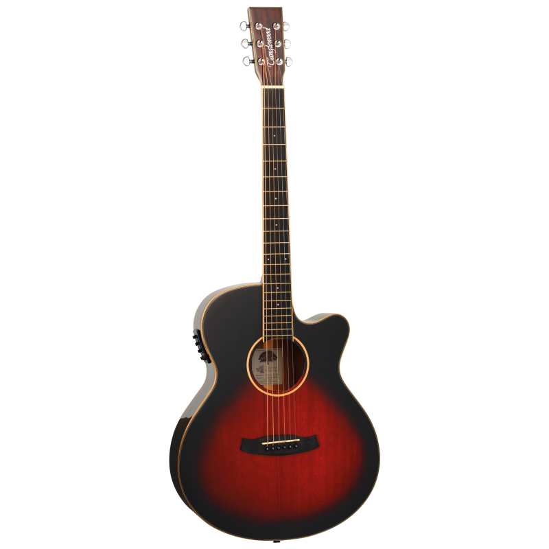 Tanglewood TW4TLCEAVB Winterleaf Thinline Super Folk Electro Acoustic, Autumn Vintage Burst - Image 2