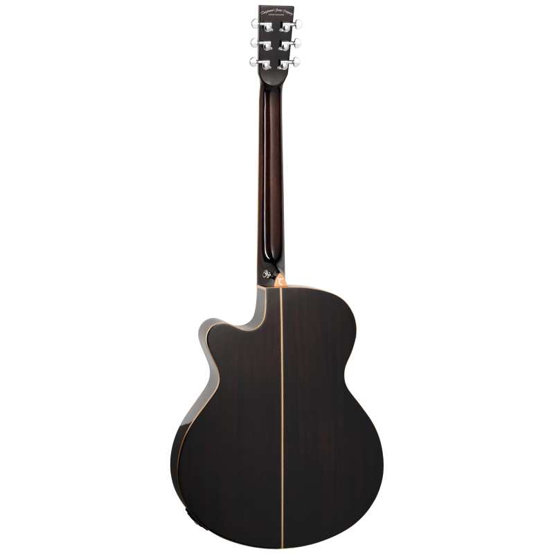Tanglewood TW4TLCEAVB Winterleaf Thinline Super Folk Electro Acoustic, Autumn Vintage Burst - Image 3