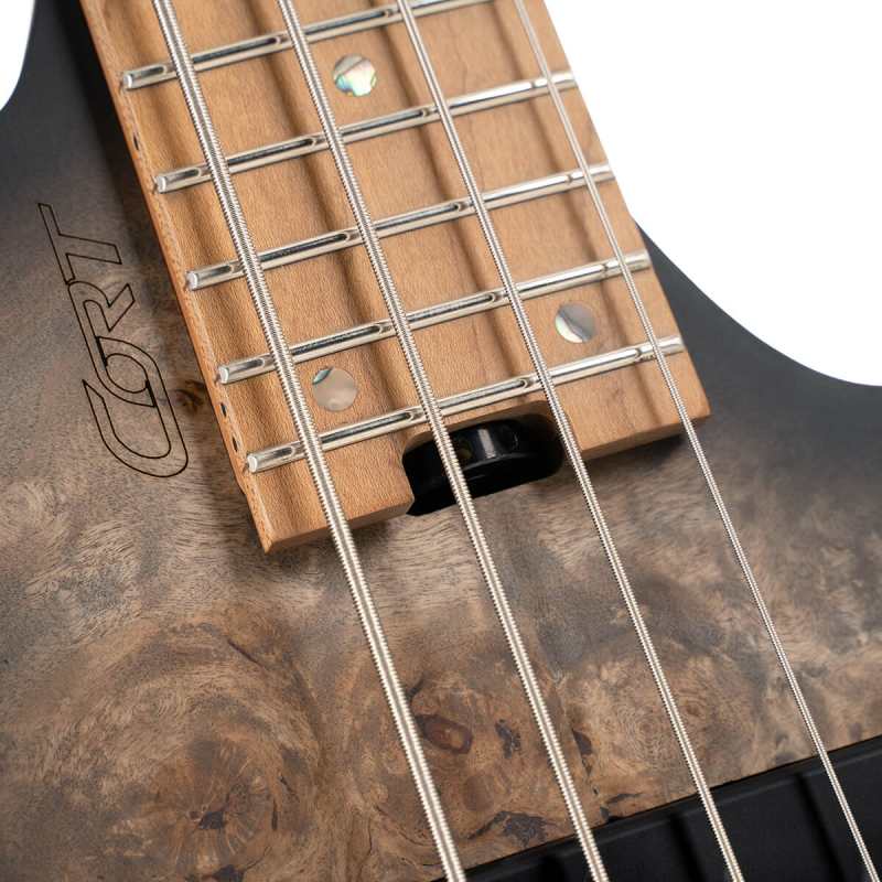 Cort Space Headless Bass, 4-String Bass, Star Dust Black - Image 3