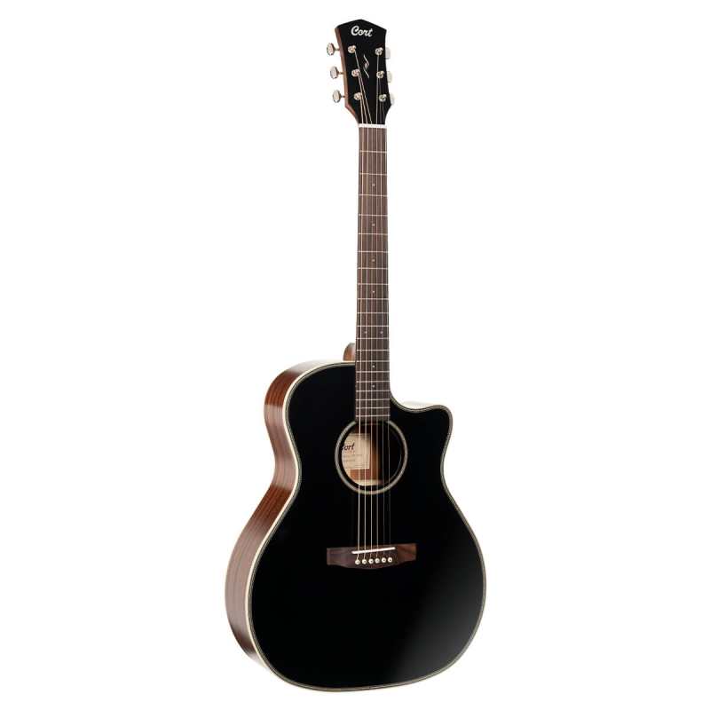 Cort Essence GA4 Black Top Semi Gloss Electro Acoustic Guitar - Image 8
