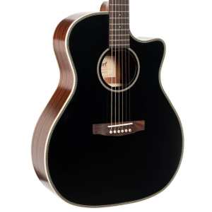 Cort Essence GA4 Black Top Semi Gloss Electro Acoustic Guitar