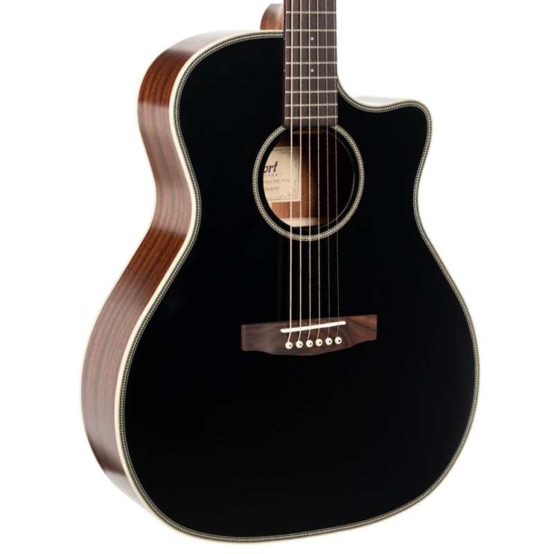 Cort Essence GA4 Black Top Semi Gloss Electro Acoustic Guitar