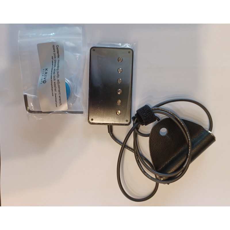 Krivo Universal Mini Humbucker Pickup (Brushed Nickel) - For Most Stringed Instruments (New Finish) - Image 2