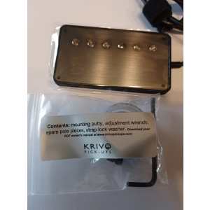 Krivo Universal Mini Humbucker Pickup (Brushed Nickel) - For Most Stringed Instruments (New Finish)