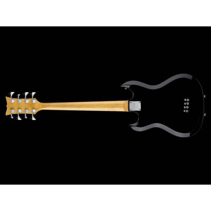 Hagstrom H8 8-String Bass Guitar in Black - Image 5
